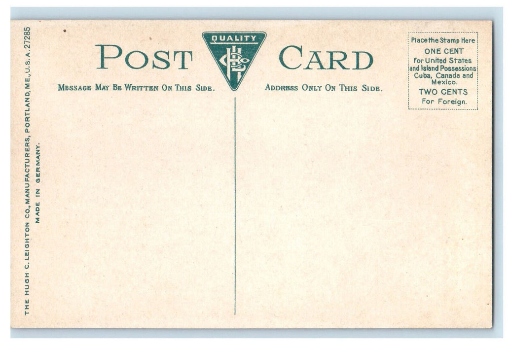 c1910 Boat Canoeing from Dodge's Point Seal Harbor Maine ME Antique Postcard