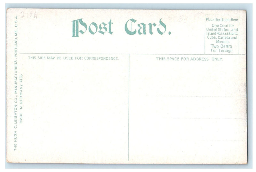 c1910 Boat Scene, Mt Desert, Seal Harbor Maine ME Antique Unposted Postcard