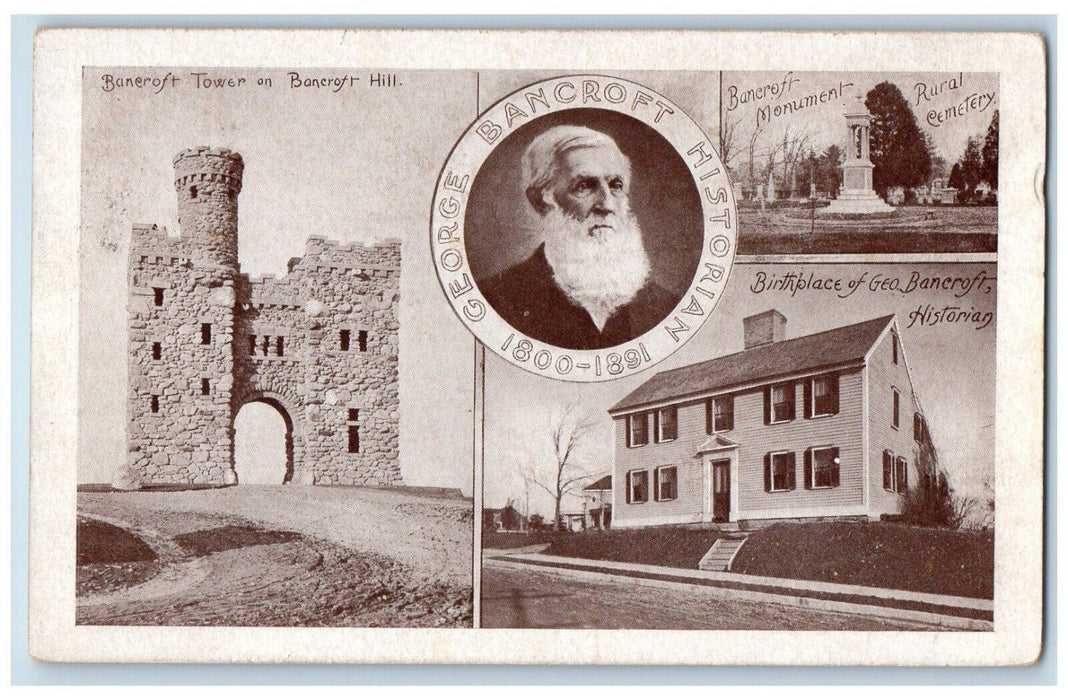 Bancroft Tower On Bancroft Hil Worcester Massachusetts MA Multiview Postcard