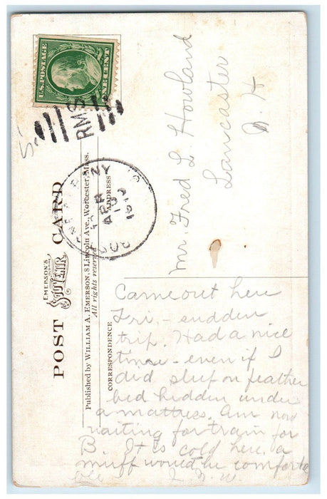 Bancroft Tower On Bancroft Hil Worcester Massachusetts MA Multiview Postcard