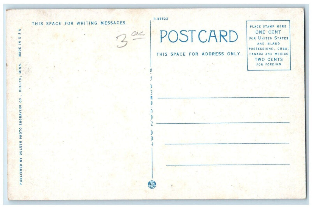 c1920 Aerial Bridge Entrance Duluth Superior Harbor Exterior Minnesota Postcard