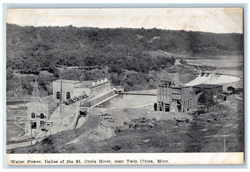 c1940 Water Power Dalles St. Croix River Twin Cities Minnesota Vintage Postcard
