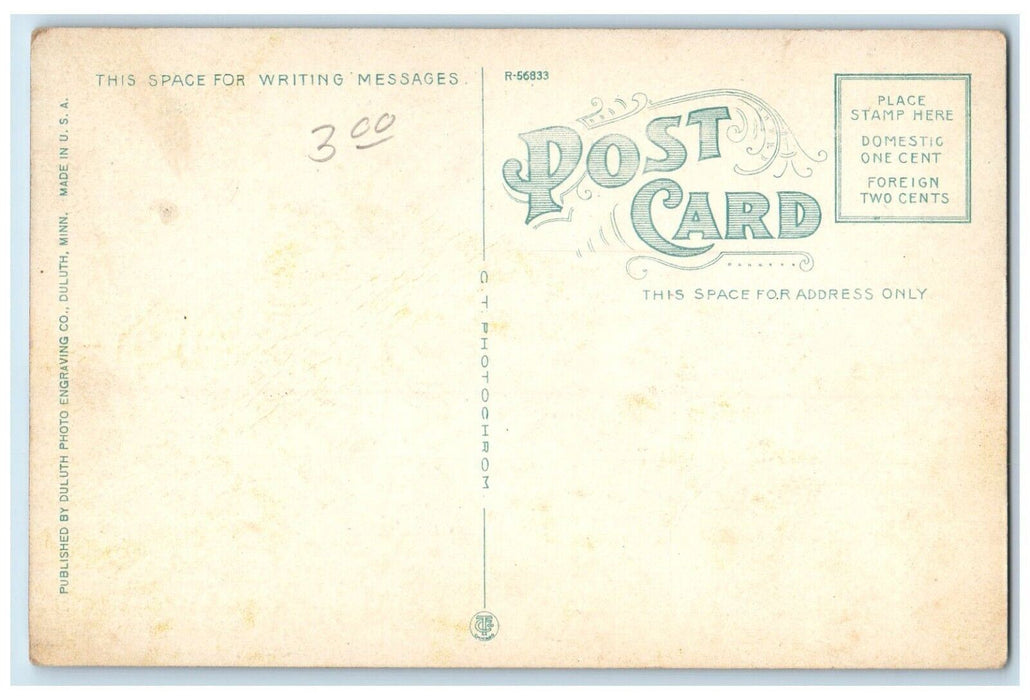 c1910 Powerful Engines Ore Trains Duluth Missabe Northern Railroad Minn Postcard