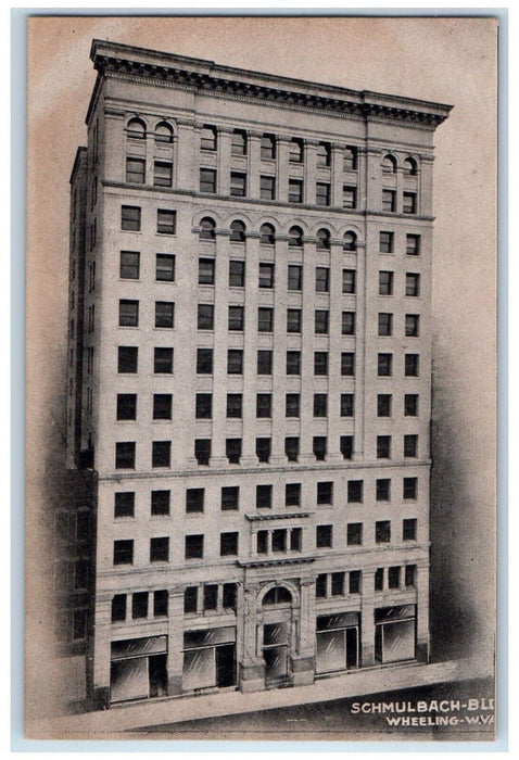 c1910's Schmulbach Building Exterior Scene Wheeling West Virginia WV  Postcard