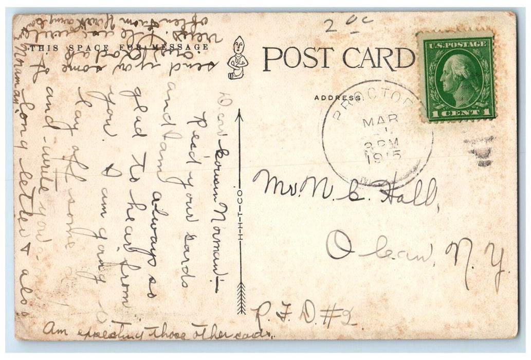 c1915 Aerial Bridge Entrance Duluth Harbor Canal Dock Duluth Minnesota Postcard