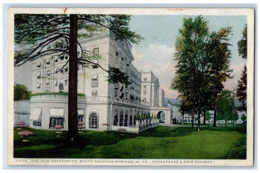 The New Greenbrier White Sulphur Springs West Virginia WV Phostint Postcard