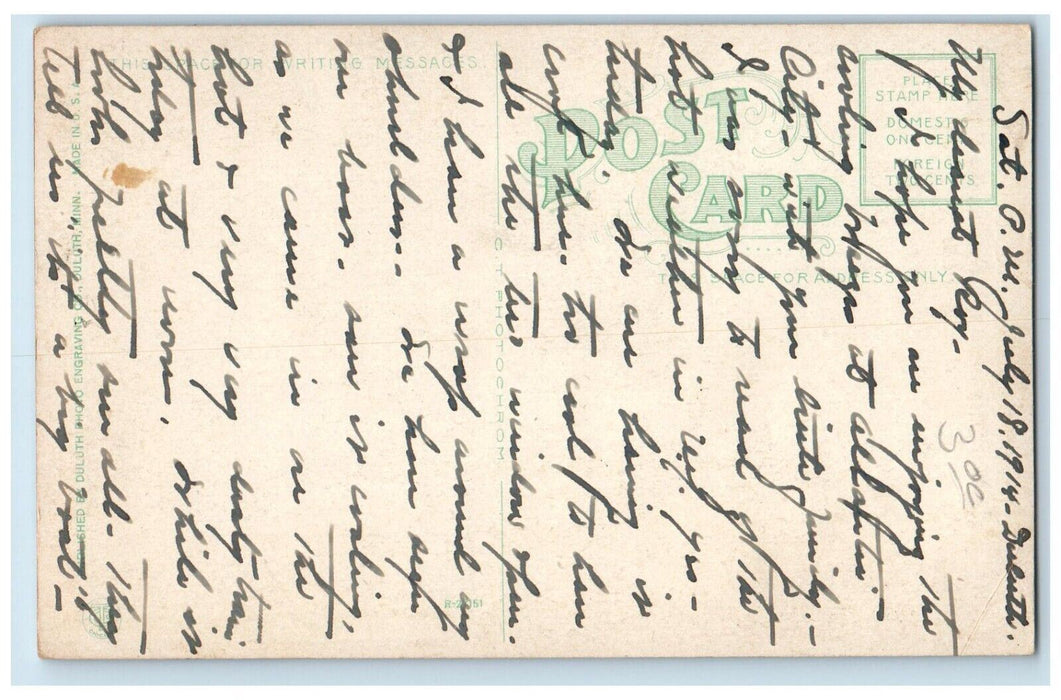 c1910 Hotel Holland 250 Rooms Fire Proof Hotel City Duluth Minnesota MN Postcard