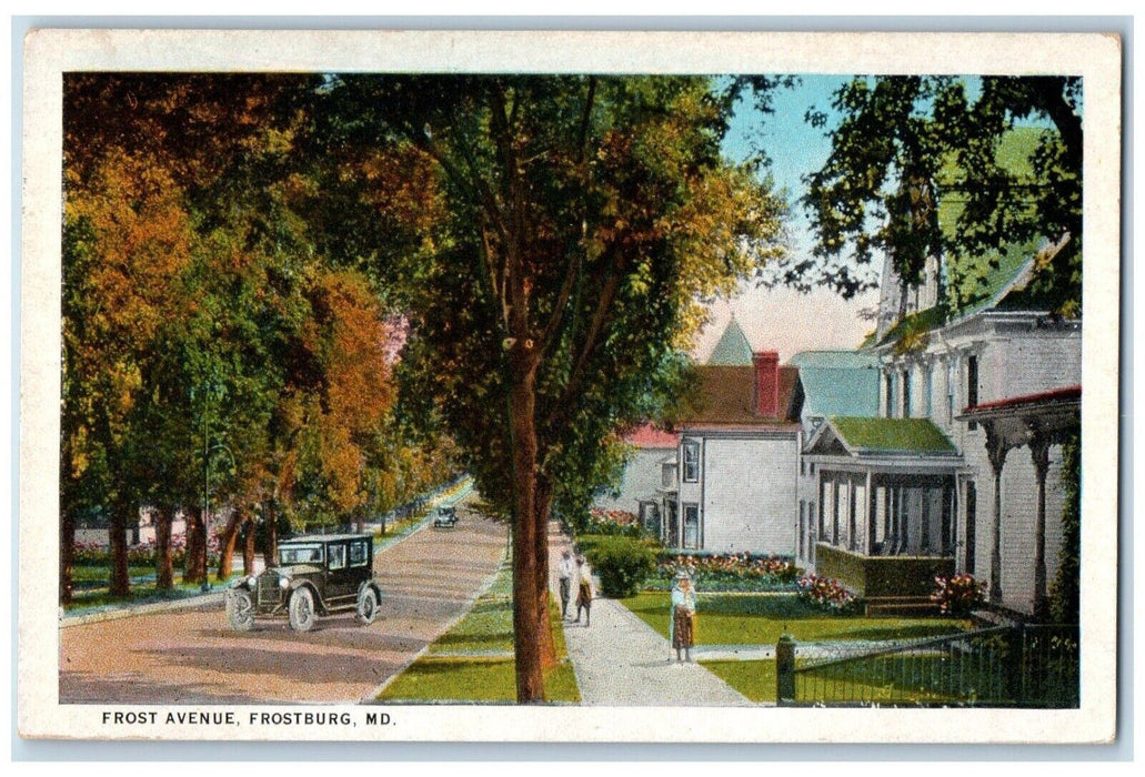 1976 Scenic View Frost Avenue Classic Car Frostburg Maryland MD Vintage Postcard