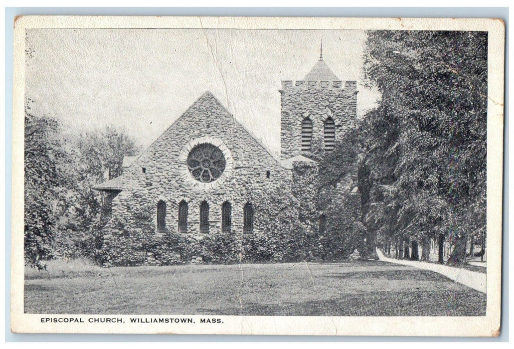 c1920 Episcopal Church Chapel Exterior Field Williamstown Massachusetts Postcard
