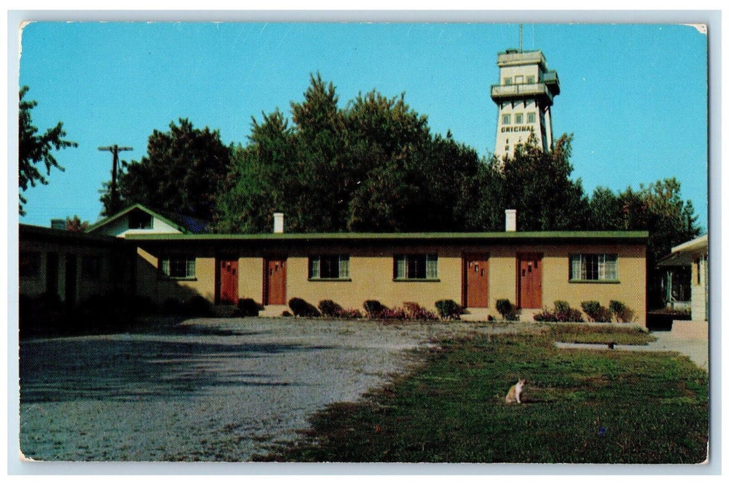 c1960 Irish Hills Motel Restaurant Heart Irish Hills Onsted Michigan MI Postcard