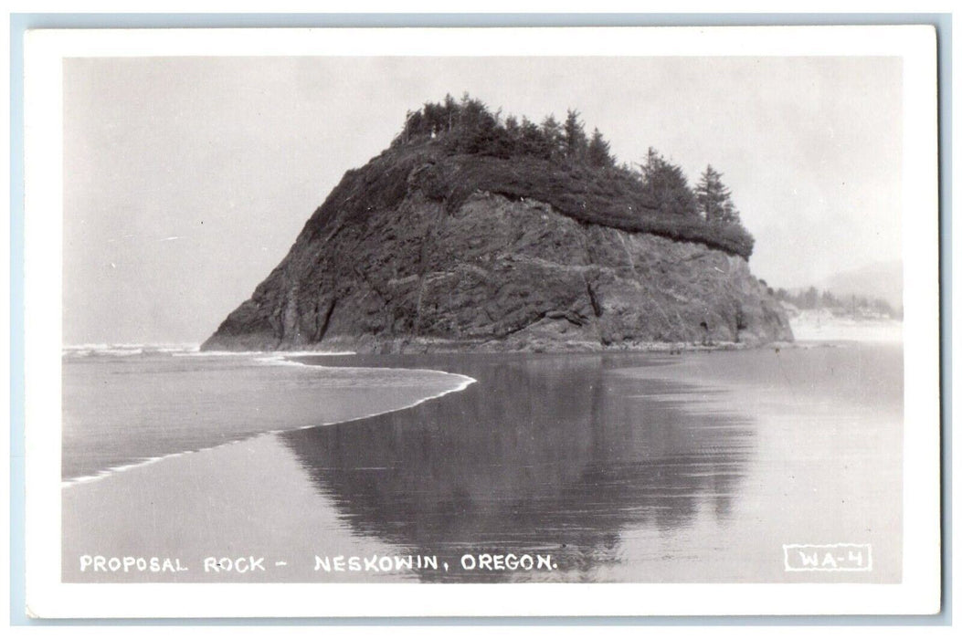 c1920's Proposal Rock Neskowin Oregon OR RPPC Unposted Photo Postcard