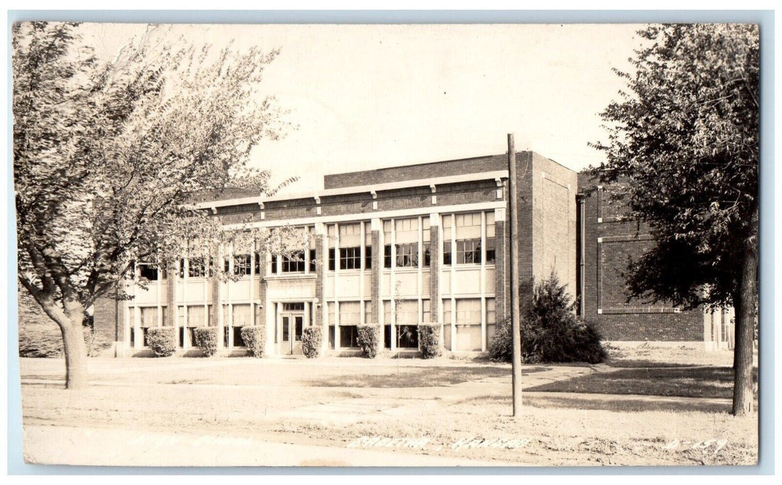 1943 High School Morrill Sabetha Kansas KS RPPC Photo Posted Postcard
