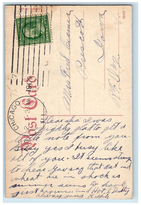 1909 Scene Of Anarchist Riot Haymarket Square Produce Market Chicago IL Postcard