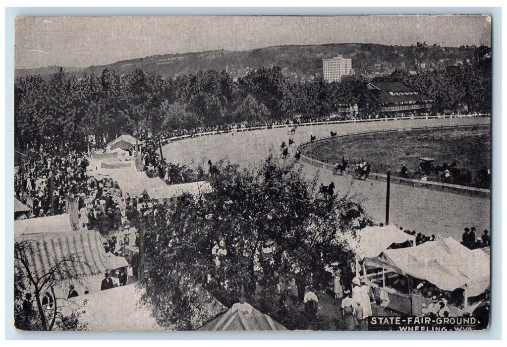 Meet Me At The State Fair Ground Wheeling West Virginia WV Antique Postcard