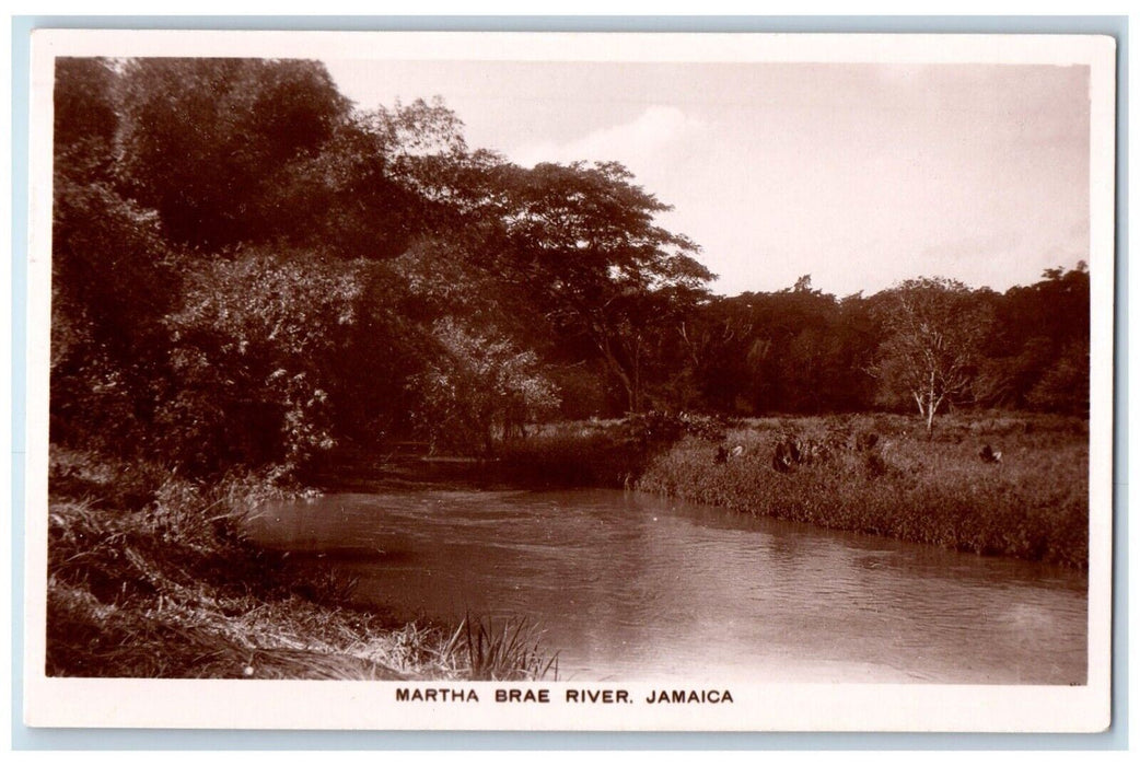 c1920's Martha Brae River Scene Rainforest Jamaica RPPC Photo Unposted Postcard