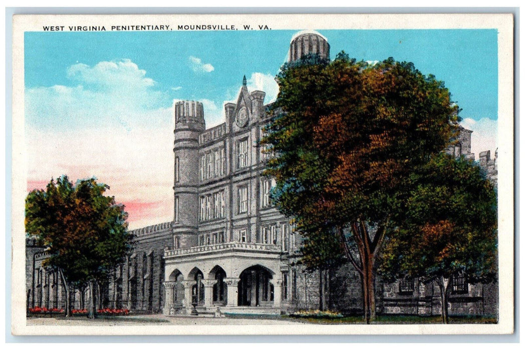 View Of West Virginia Penitentiary Building Moundsville WV Vintage Postcard