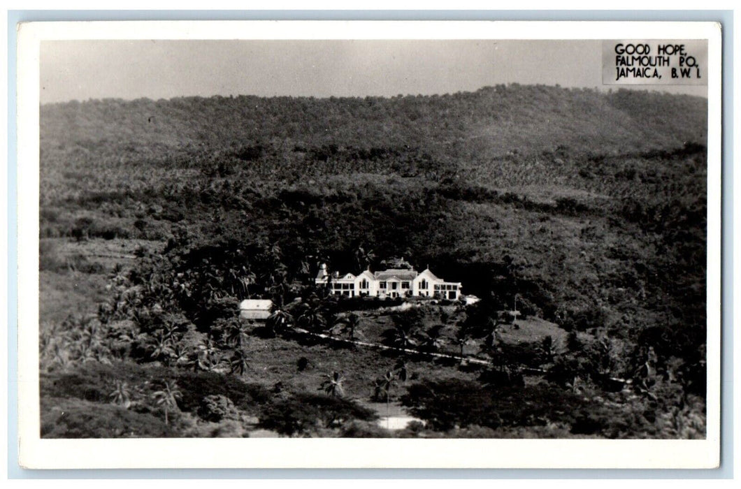 c1920's Good Hope Plantation Aerial View Falmouth Jamaica RPPC Photo Postcard