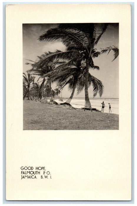 c1920's Good Hope Beach View Falmouth Jamaica RPPC Photo Unposted Postcard