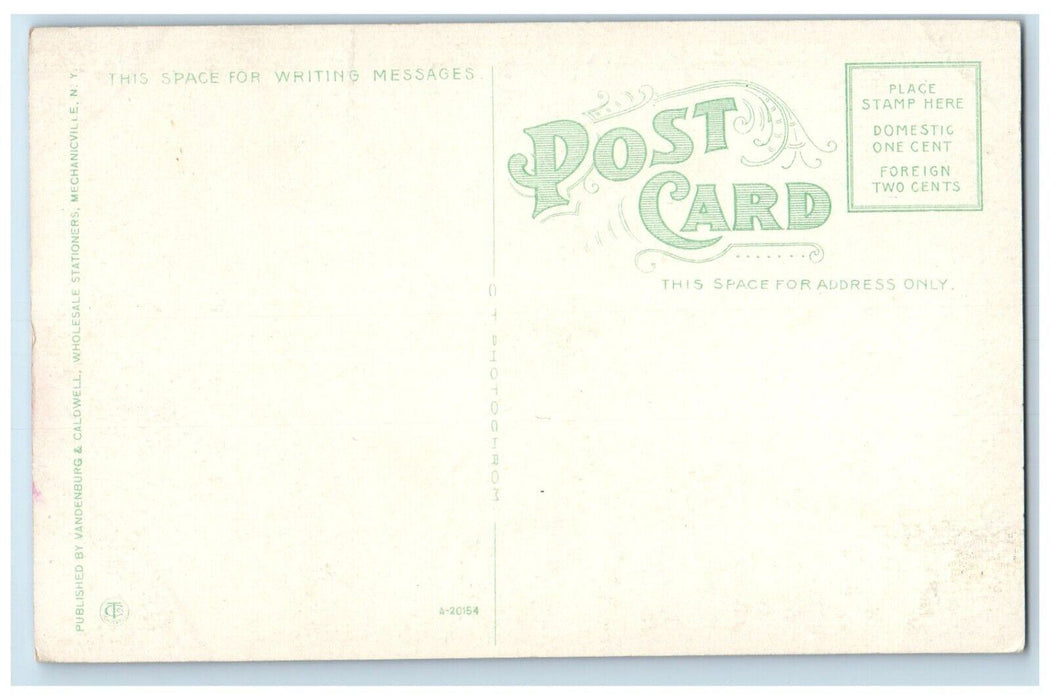 c1930's The Flume Moonlight On The River Boating Ausable Chasm NY Postcard