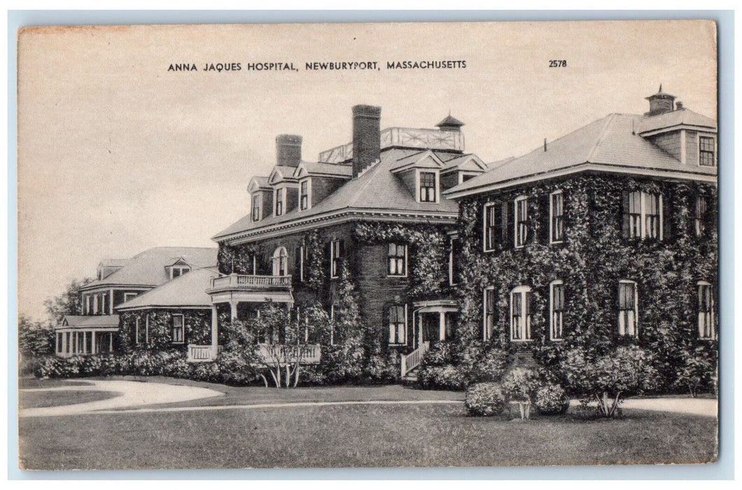 c1910 Anna Jacques Hospital Newburyport Massachusetts MA Antique Postcard