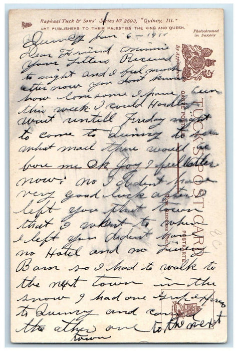 c1910's Scene In South Park River View Quincy Illinois IL Tuck's Posted Postcard