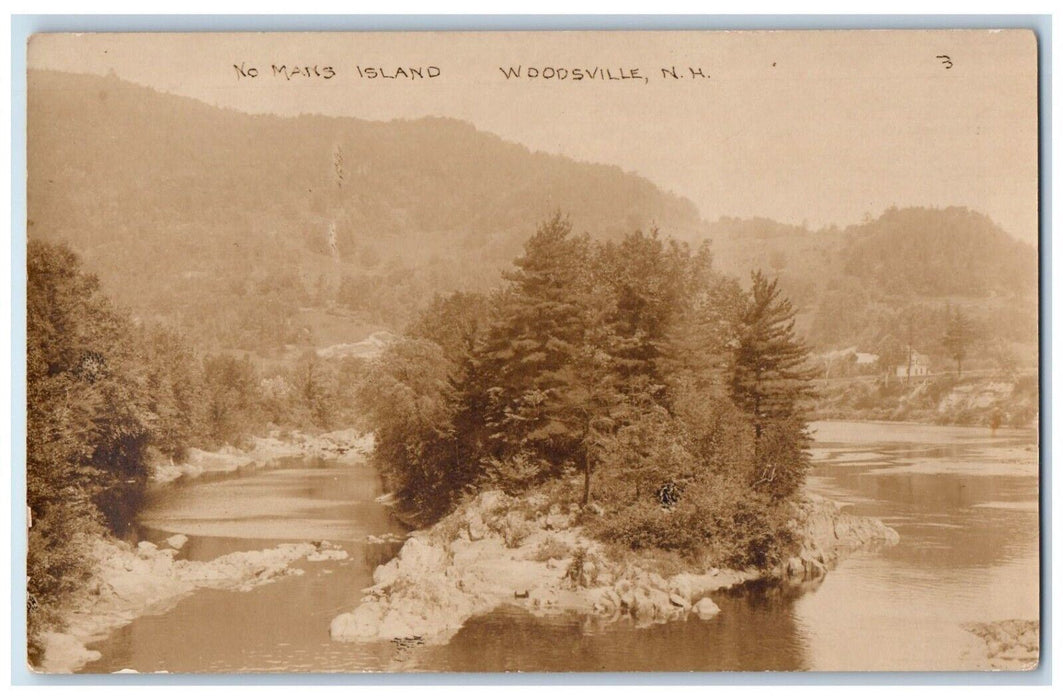 c1910's No Mans Island Woodsville New Hampshire NH RPPC Photo Antique Postcard