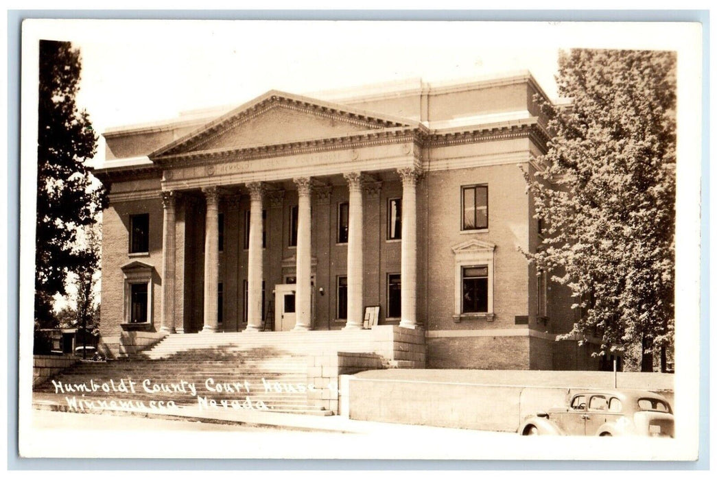 c1940's Humboldt County Court House Winnemucca Nevada NV RPPC Photo Postcard