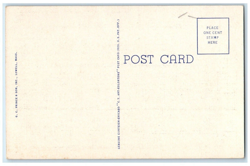 c1930's Immaculate Conception Church Lowell Massachusetts MA Vintage Postcard