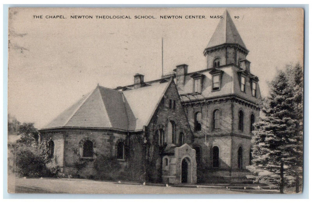 c1940's The Chapel Newton Theological School Newton Center MA Postcard
