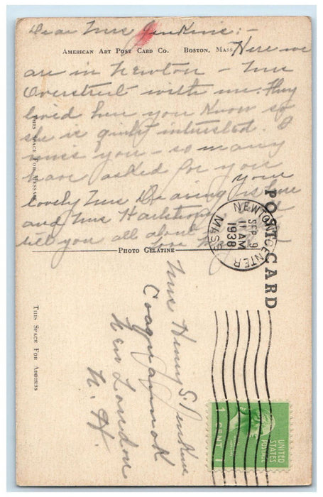 c1940's The Chapel Newton Theological School Newton Center MA Postcard