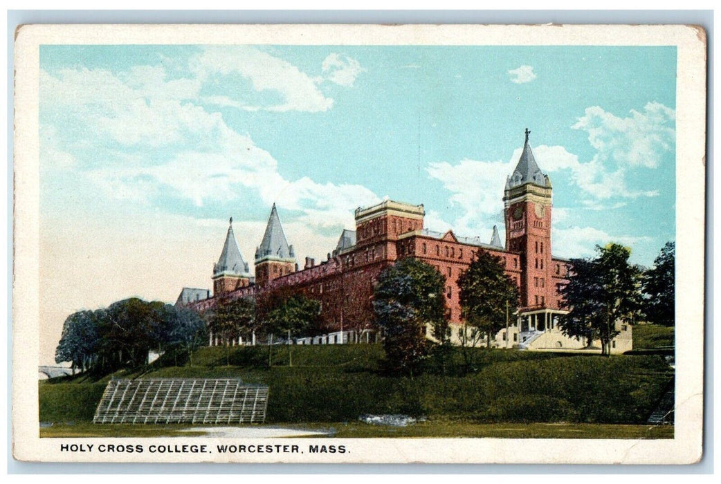 Holy Cross College Building Worcester Massachusetts MA Unposted Antique Postcard