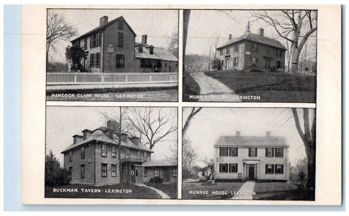 c1905 House And Tavern Lexington Massachusetts MA Multiview Antique Postcard