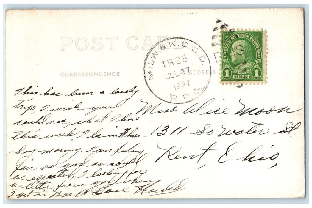 1937 St. Luke's Hospital Davenport Iowa IA RPPC Photo Postcard