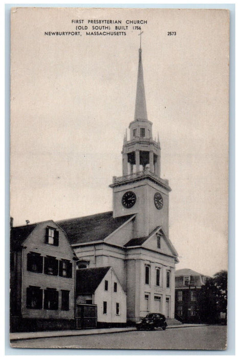 c1940's First Presbyterian Church Newburyport Massachusetts MA Postcard