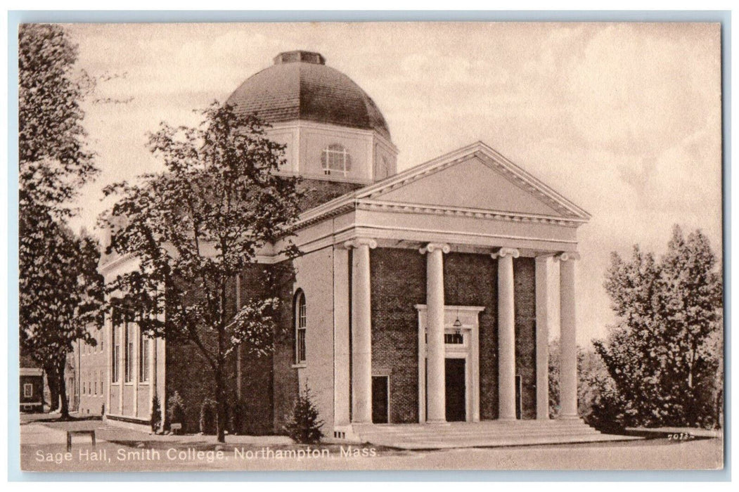 c1910 Sage Hall Smith College Northampton MA Antique Unposted Postcard
