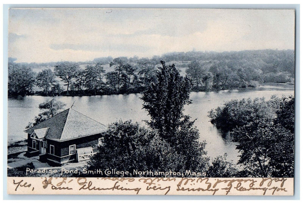 1908 Paradise Pond Smith College Northampton Massachusetts MA Postcard