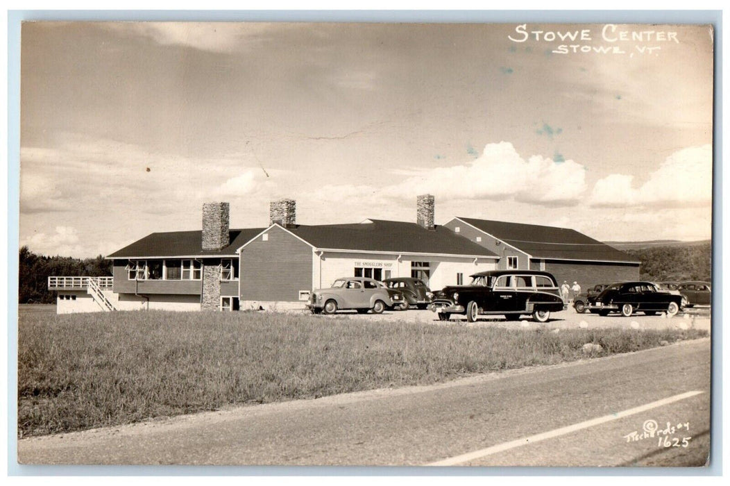 1949 Stowe Center The Smuggler's Shop Stowe Vermont VT RPPC Photo Postcard