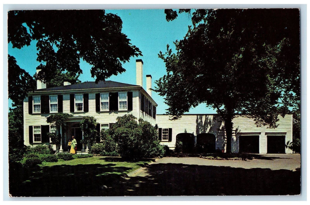 c1950's Edward Jackson's Saltbox Home Newton Massachusetts MA Historama Postcard