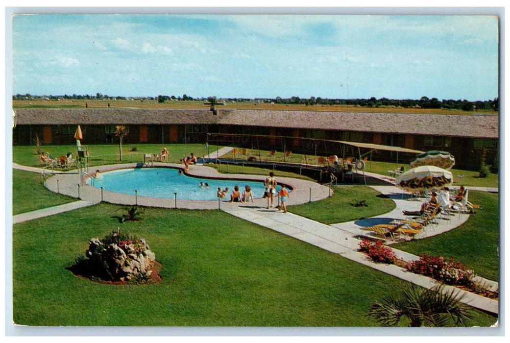 1957 Swimming Pool at Western Village Tulsa Oklahoma OK Vintage Postcard