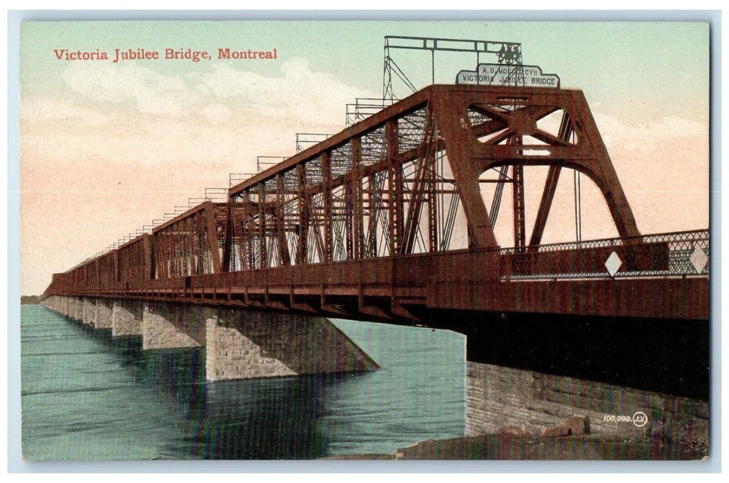 c1910's Victoria Jubilee Bridge Montreal Canada Unposted Antique Postcard