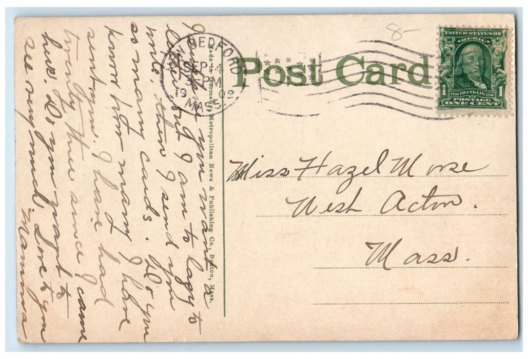 c1910 Padanarum Station New Bedford Massachusetts MA Antique Postcard