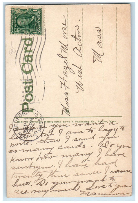 c1910 Padanarum Station New Bedford Massachusetts MA Antique Postcard