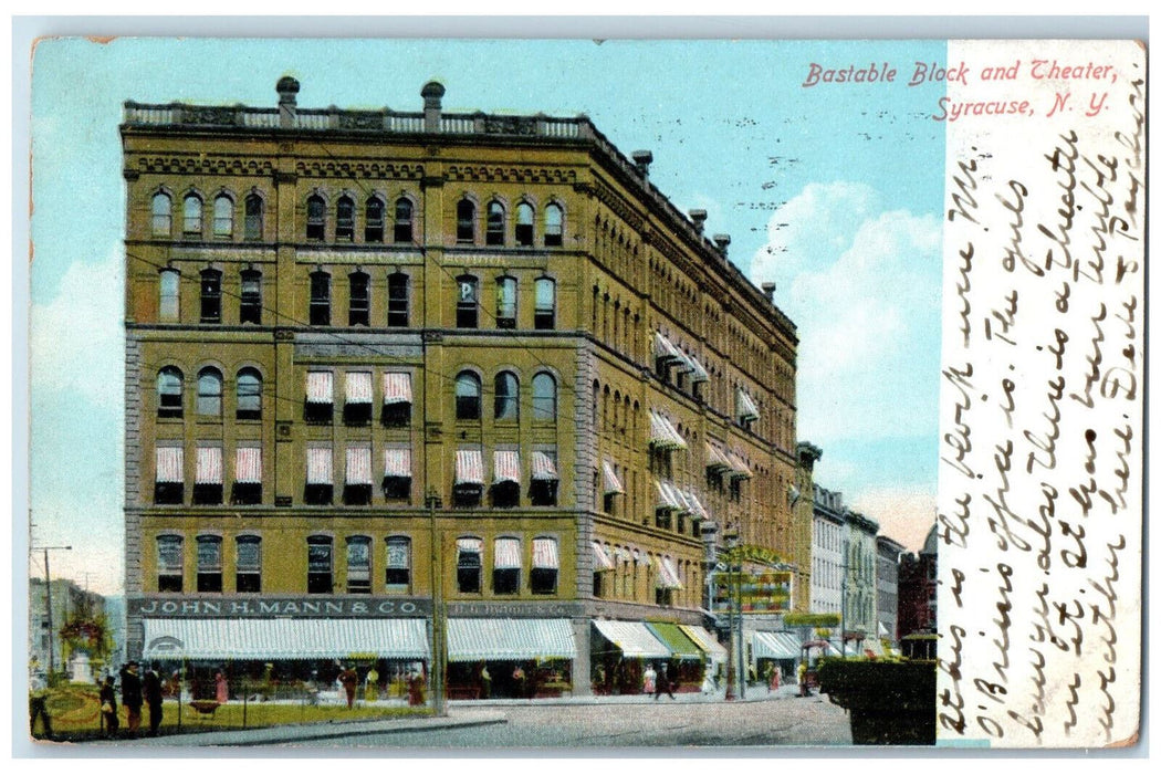 1907 John H.Mann & Co. Bastable Black and Theatre Syracuse New York NY Postcard