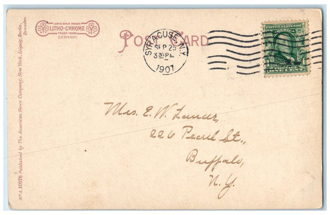1907 John H.Mann & Co. Bastable Black and Theatre Syracuse New York NY Postcard
