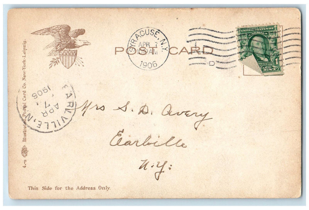 1906 Birds Eye View Looking North Syracuse New York NY Earlville NY Postcard