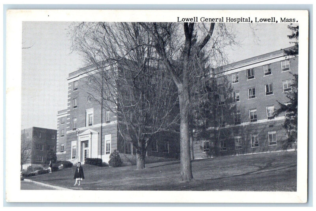 Lowell General Hospital Building Lowell Massachusetts MA Vintage Postcard
