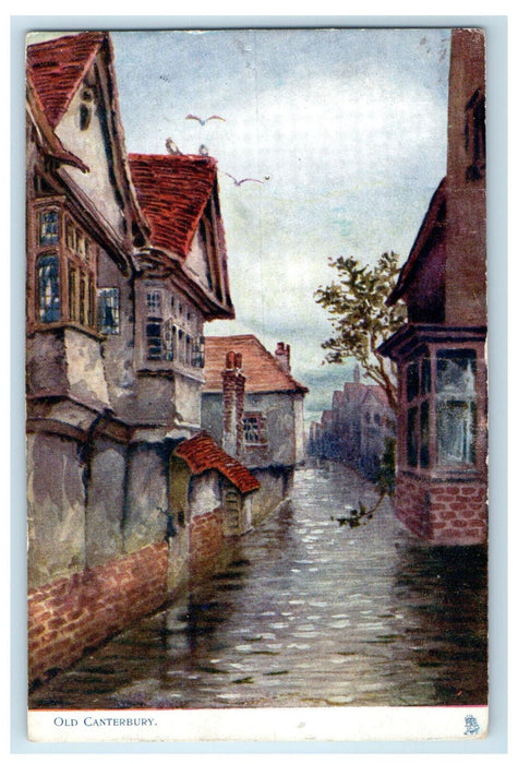 c1910 Old Canterbury Kent England Unposted Oilette Tuck Art Postcard