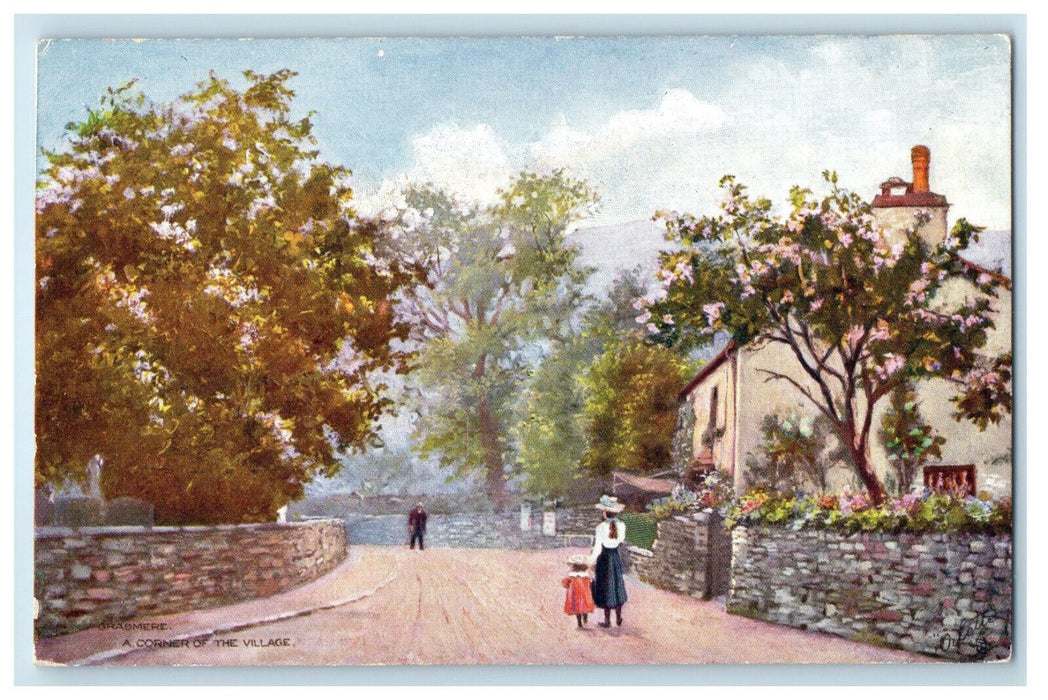c1910 Grasmere A Corner of Village England Oilette Tuck Art Postcard