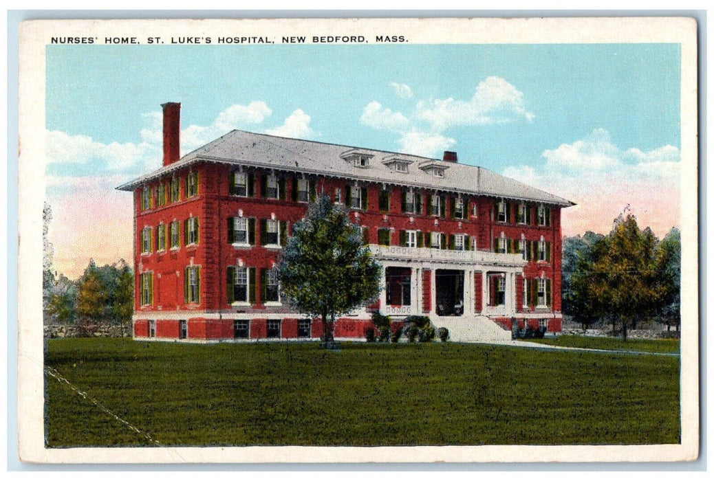c1930's Nurses Home St. Lukes Hospital New Bedford Massachusetts MA Postcard