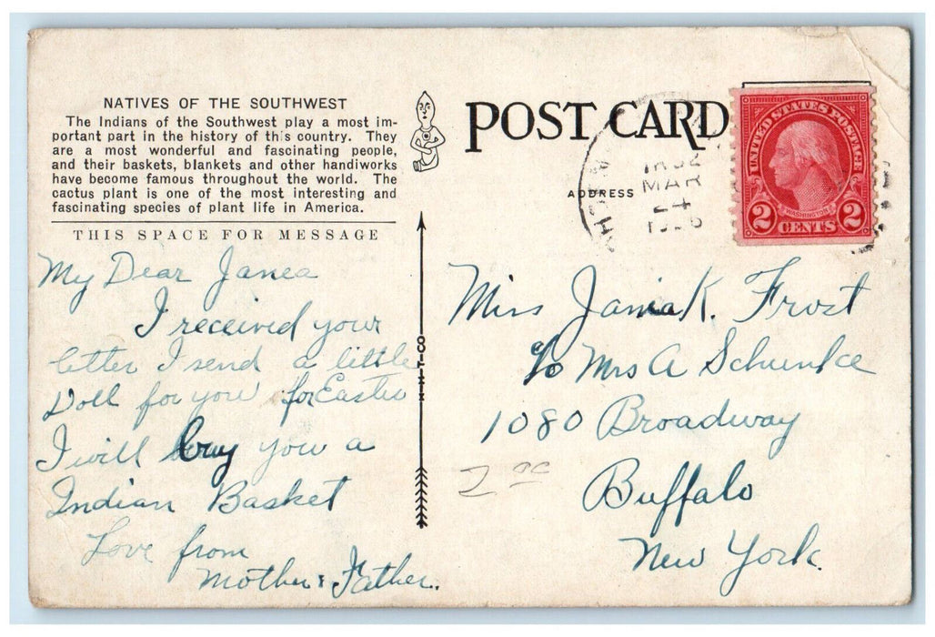 View Of The Indians Native Of The Southwest Antique Posted Postcard
